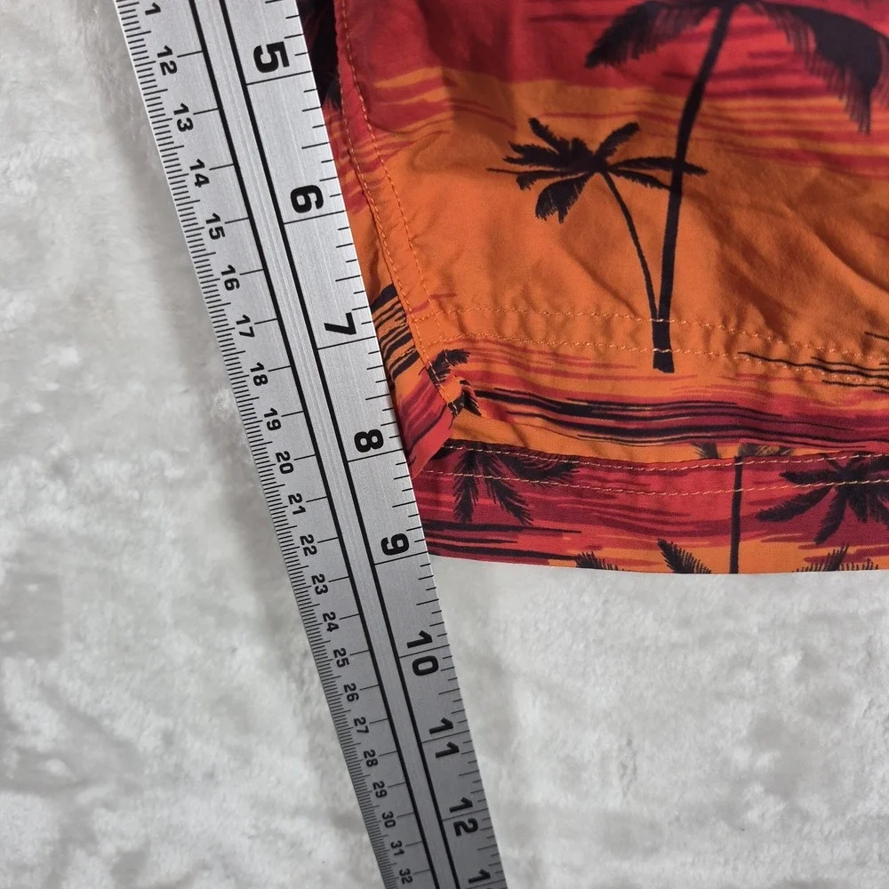 Saxx Cannonball 2 In 1 Swim Trunks Men's Large Orange Lined Drawstrings Beach